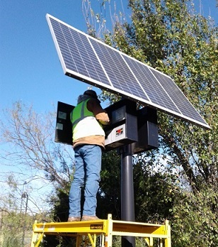 Solar and Battery for sign